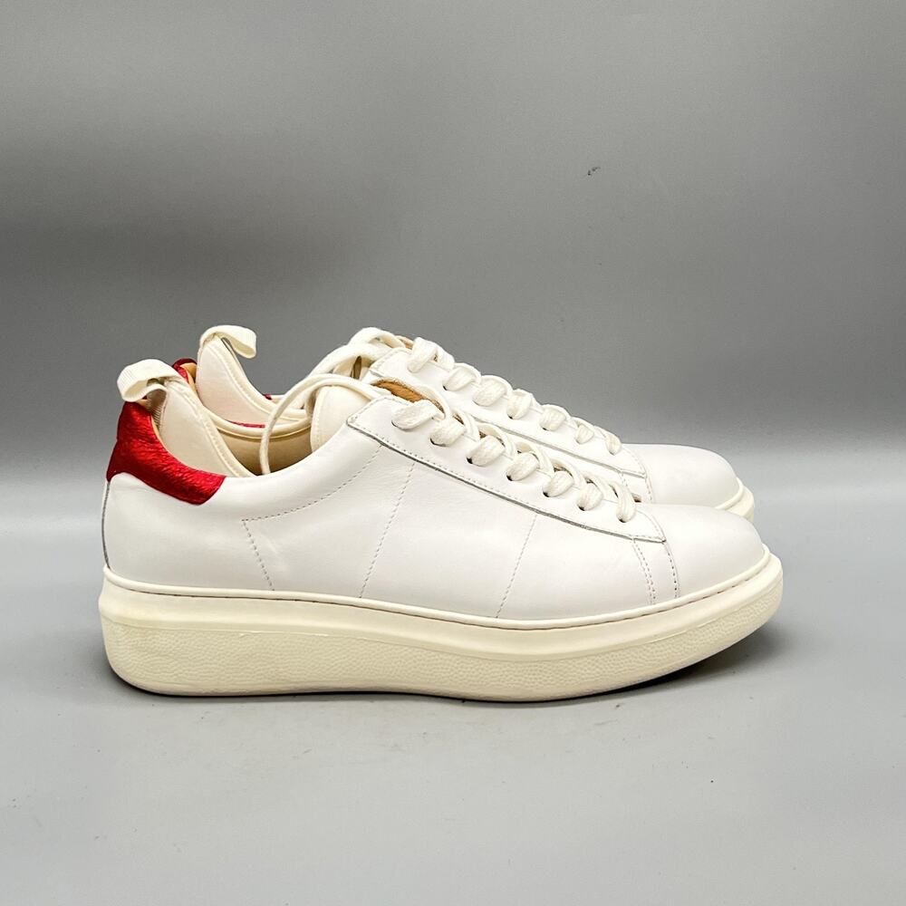 GREATS Shoes Womens 9 White Leather Royale Low Top Platform Sneakers Comfort